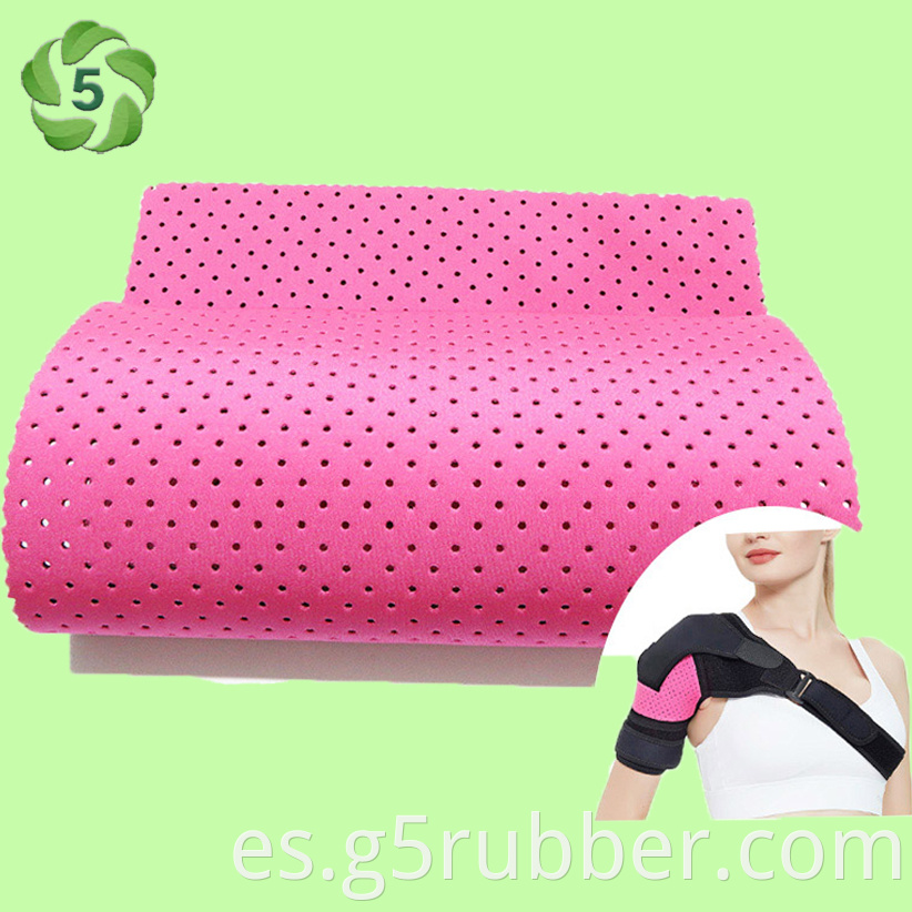 Perforated Punching Natural Rubber With Polyester And Nylon Fabric For Sports Jpg